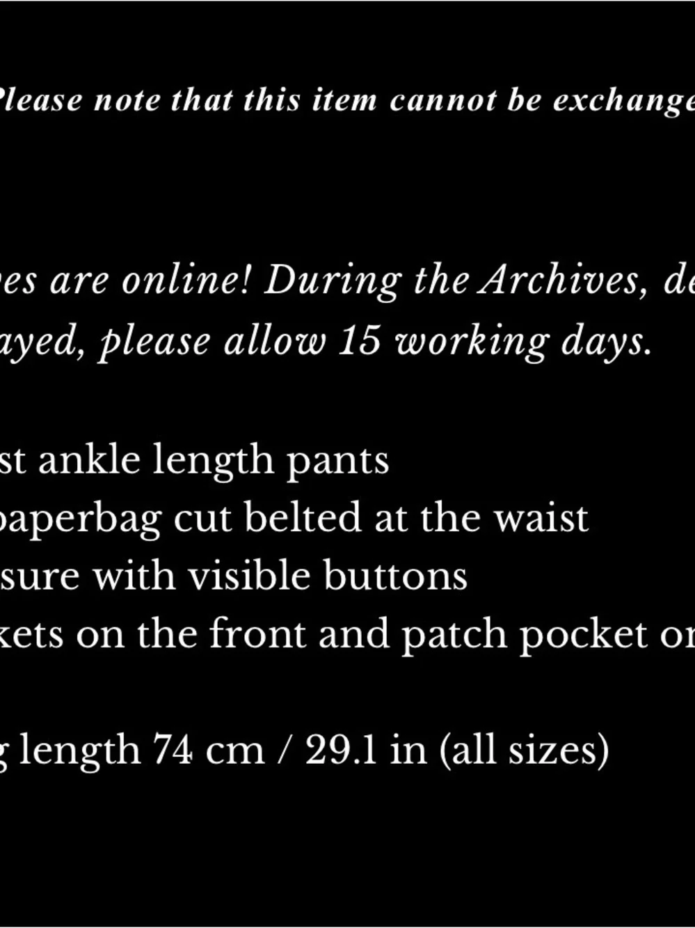 NWT Sezane Maximo High-Rise Tie-Waist Trousers - Picture 6 of 6